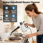 Saker Handheld Steam Cleaner New,Portable Steam Cleaner for Home,1050W Steam Cleaner,4 Fiber Cloths for Quick Heating & Deep Cleaning of Floors, Cars, and Kitchen - Image 2