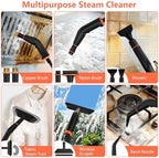 Steam Cleaner, Portable Steamer for Cleaning with 16pcs Accessories, 6-Level Adjustable, 15s Heat-Up, Handheld Steam Cleaner for Home for Tile, Grease, Dirt, Grout, Car Detailing, Orange - Image 7