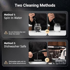 InstaWhisk Milk Frother with Variable Speed, Rechargeable Coffee Frother Wand with Detachable Double Whisk, Drink Mixer Handheld Electric Stirrer for Latte, Cappuccino, Matcha, Almond Milk, Protein - Image 5