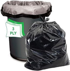Aluf Plastics 26 Gallon For Slim Jim 1.25 MIL (eq) Black Heavy Duty Trash Bags - 29 inch X 44 inch - 1 Count (Pack of 200) - For Construction, Industrial, Outdoor, & Commercial - Image 2