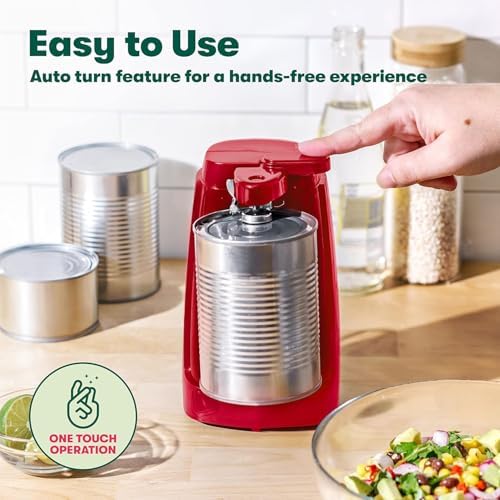 bella Electric Can Opener and Knife Sharpener, Red - Image 3