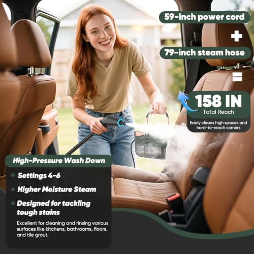 Steam Cleaner for Home, Pressurized Handheld Steamer - Image 3