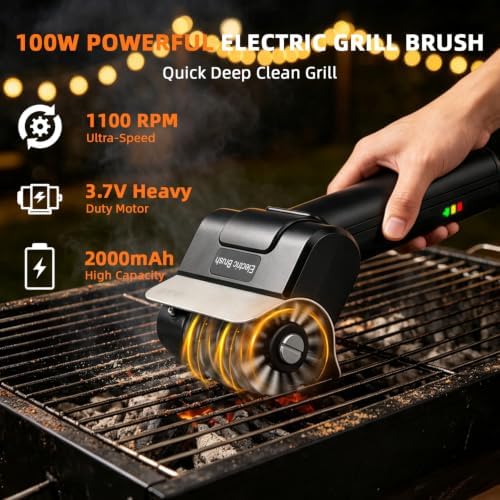 Electric Grill Brush,Cordless Rechargeable BBQ Cleaner - Image 2