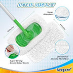 KEEPOW Reusable Microfiber Mop Pads Compatible with Swiffer Sweeper, 4 Pack - Image 3