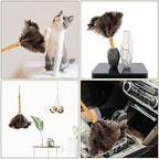 Genuine Ostrich Feather Duster with Wood Handle, 16 inch Gray - Image 6