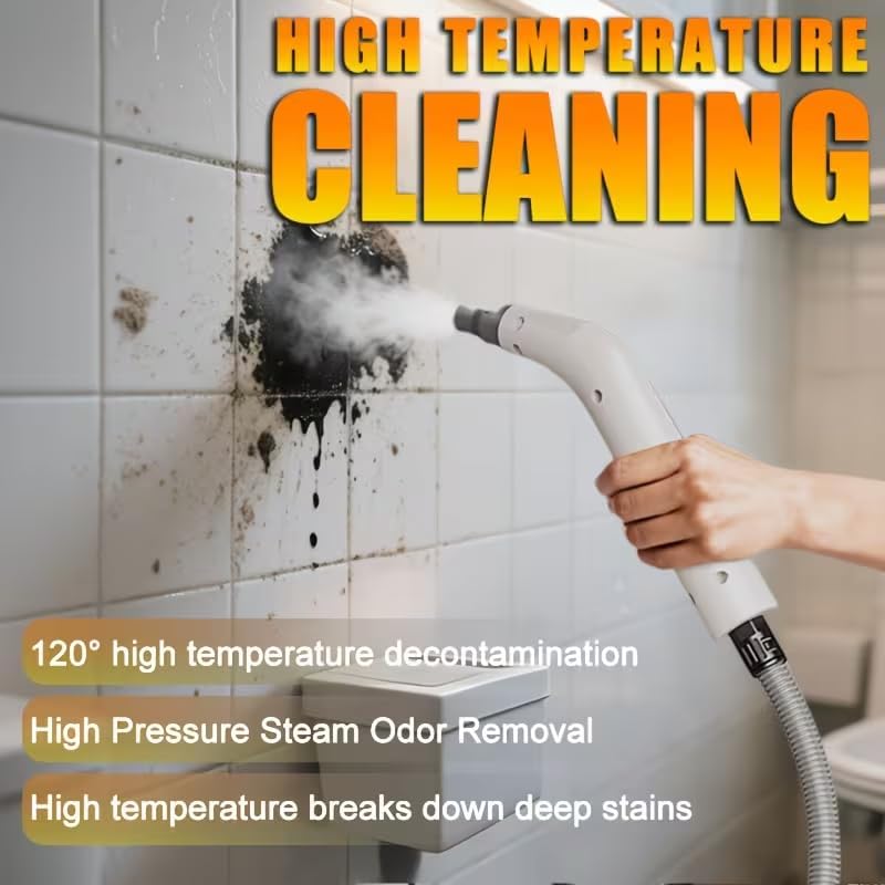 Steam Cleaner, Portable Handheld Steamer for Cleaning, Large Capacity Tank Pressurized Steam Cleaning Machine for Home, Car, Bathroom, Kitchen, Furniture, Grout, Floor, Tile - Image 3