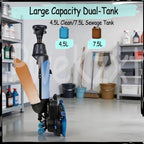 17" Automatic Floor Scrubber,17" Portable Commercial Scrubber,Compact Walk Behind Commercial Floor Scrubber Dryer, Industrial Commercial Floor Scrubber, for Home, Office & Bathroom Orange - Image 6
