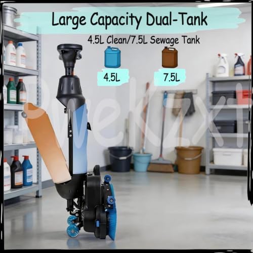 17" Commercial Floor Scrubber, 17" Floor Machine Efficient Cleaning,Carpet Extractor Power Scrub Brush,Walk-Behind Commercial Cleaning Machine, for Home, Office & Bathroom Orange - Image 7