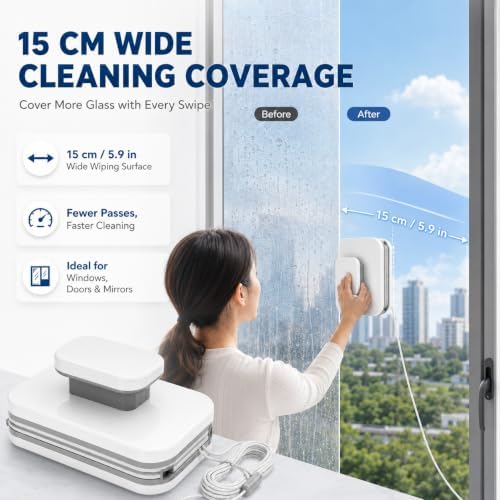 6-in-1 Magnetic Window Cleaner, Magnet Window Cleaner Tool (18-30mm) - Image 4