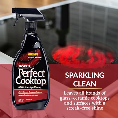 HOPE'S Perfect Cooktop Spray, Glass Ceramic Stovetop Cleaner, No Hazy Residue, Leaves Electric Stove Top Ranges Spotless, Clean Grease and Oil with Ease, Fragrance Free, 23 Fl Oz, Pack of 1 - Image 4