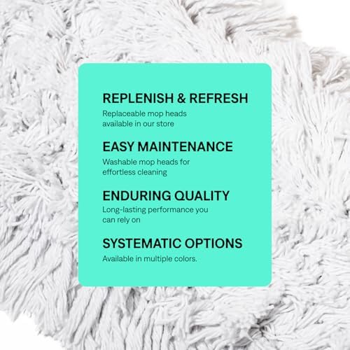 Commercial Dust Mop & Floor Sweeper, 36 in. Dust Mop for Hardwood Floors, Cotton Mop Head, Wooden Broom Handle, Industrial Dry Mop for Floor Cleaning & Janitorial Supplies - Image 5