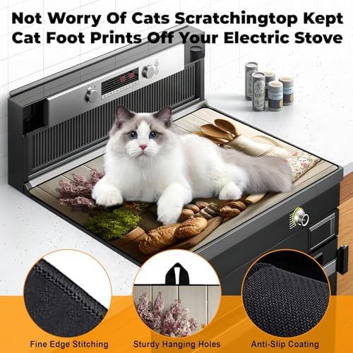 Heat-resistant Stove Top Cover - 28.5" X 20.5" Cooktop Protector Covers, Scratch-resistant Washable Pad Kitchen Countertop Mat (Vase, 28.5" x 20.5") - Image 4