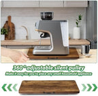 Appliance Slider, Sliding Tray for Coffee Maker, Coffee Pot Slider for Countertop, 360° Rolling Tray Appliance Slider for Kitchen Appliances- Rustic Brown (13” X 14”) - Image 3