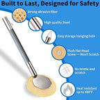Oven Racks Clean Brush, Cast Iron Wok Skillet Scrubber Brush Non-Scratch, Long Handle, Heat-Resistant Kitchen Cleaning Brush for Wok,Pan, Indoor Grates, Pans, Oven Racks, Cook Rack, Dish - Image 5