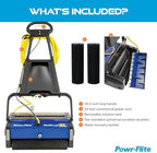 Powr-Flite Multiwash 18 inch Electric Floor Scrubber Machine with Brushes, Commercial Floor Scrubber for Carpet, Tile, VCT, Laminate, Grout, Sports Floor, Concrete and more, PFMW18 - Image 2