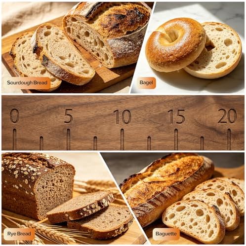CUSIMAX Manual Bread Slicer for Homemade Sourdough Bread,Hand Crank Bread Slicer with Adjustable Thickness and Stainless Steel Blade,Upgrade Foldable Manual Bread Cutter - Image 5
