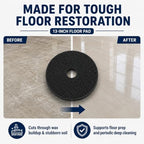 13 Inch Black Stripping Floor Pads, Extra Thick 2.3 cm, 5 Pack - Image 7