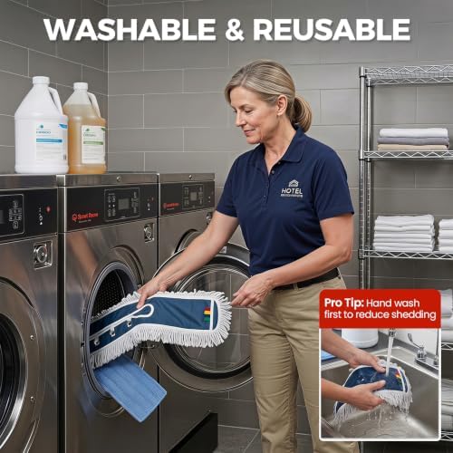 42" Commercial Dust Mop for Floor Cleaning, Heavy Duty Industrial Mop - Image 6
