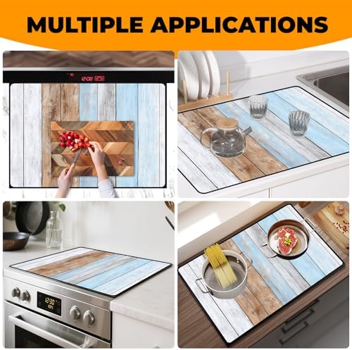 Heat-resistant Stove Top Cover - 28.5" X 20.5" Cooktop Protector Covers, Scratch-resistant Washable Pad Kitchen Countertop Mat (Colorl, 28.5" x 20.5") - Image 7