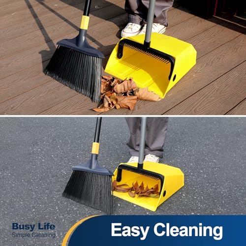 Yocada Large Commercial Dustpan with Comb, Upright Heavy Duty Dust Pan - Image 5