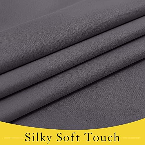 NICETOWN Grey French Blackout Door Curtain for Front Back Window Cover - Image 6