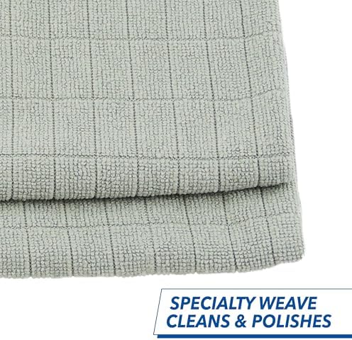 Unger 12” x 12” Microfiber Glass and Mirror Cloths, 2 Pack, Wet and Dry Cleaning Towels, Reusable Supplies, Window Cleaner Polishing Cloth with Streak-Free Results - Image 2