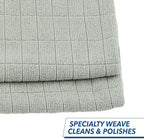 Unger 12” x 12” Microfiber Glass and Mirror Cloths, 2 Pack, Wet and Dry Cleaning Towels, Reusable Supplies, Window Cleaner Polishing Cloth with Streak-Free Results - Image 2