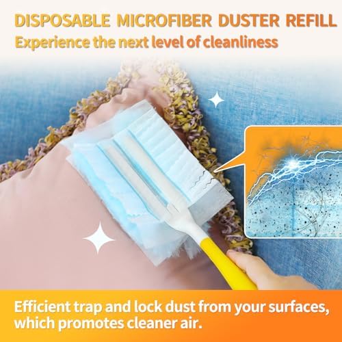 30 Count Electrostatic Duster Refills Compatible with Swiffer Duster, Multi-Surface Dusting Refills, Microfibre Dusters for Cleaning, Unscented - Image 3