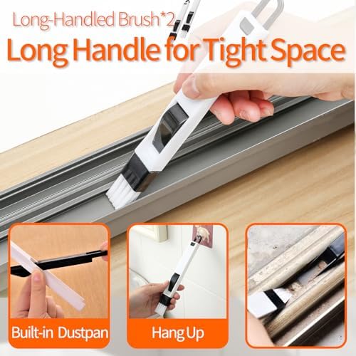 Window Sill Cleaner Tool - 14 Pcs Magic Door Window Track Cleaning Tool Kit - Image 5