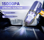 Car Vacuum Portable Cordless 3 in 1 Handheld Car Vacuum 15000PA High Power with Brushless Motor,5200mAh withType-C Charing Small Vacuum Cleaner Portable Cordless,SW101Blue Yellow - Image 2
