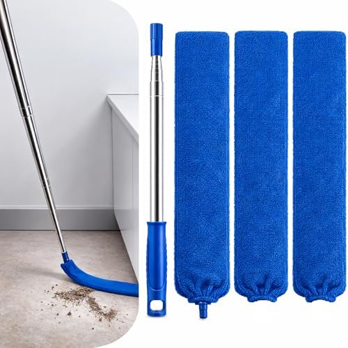Retractable Gap Dust Cleaner with Extension Pole & 3 Microfiber Cloths by Eleanra