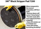 3M Black Stripper Pad 7200, 13" Floor Care Pad (Case of 5) - Image 3
