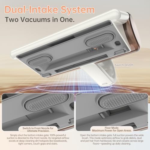 Lightweight Cordless Mattress Vacuum – 10Kpa Suction, 180° Flex Nozzle for Bed Sofa Car Seat Crevices, 30-Min Runtime, Magnetic Dustbin, HEPA Filter - Image 3