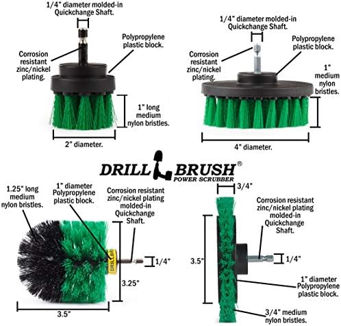 Drillbrush Green - Drill Power Kitchen Scrub Brush Kit - Image 4