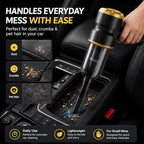 Handheld Car Vacuum Cleaner, 4-in-1 Cordless Rechargeable Mini Vacuum with Air Duster – Quickly Clean Crumbs, Pet Hair & Crevices in Car, Office, Home. Ideal for Commuters & Office Workers (Gold) - Image 2
