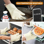 MAD SHARK Silicone Oven Mitts with Fingers Heat Resistant 450°F in Kitchen - Image 2