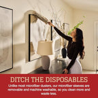 CAMPANELLI Washable Microfiber Duster Kit with Extension Pole & 2 Heads - Image 2