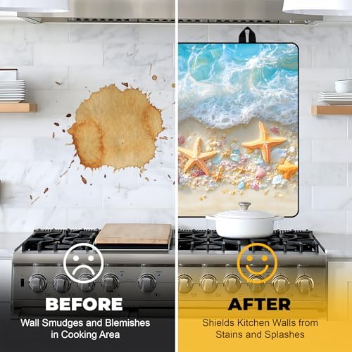 Stove Top Cover for Electric Stove,Glass Stove Top Cover, Heat Resistant Glass Cooktop Cover, Stovetop Protector, Kitchen Decor, Dish Drying Mats Cover for Ceramic Washer Top 28.5x20.5 inch - Image 6