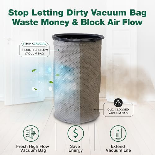 2 Replacement Reusable Cloth 10QT Vacuum Bags – Compatible with ProTeam Part # 100565 - Fits ProTeam Coachvac, Super CoachVac, MegaVac & Mega Raven 10QT – (2 Pack) by Think Crucial - Image 4