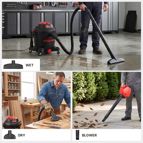 Shop-Vac 12 Gallon 3-in-1 Wet/Dry Shop Vacuum with Detachable Blower 5.5HP - Image 3