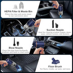 KMM Handheld Car Vacuum Cleaner, Hand Held Vacuum Cleaner and Air Duster - Image 6