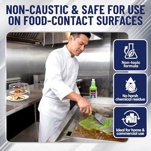 Flat Top Griddle Cleaner, Non-Caustic, Non-Toxic, Made In USA, 32 Fl Oz - Image 3