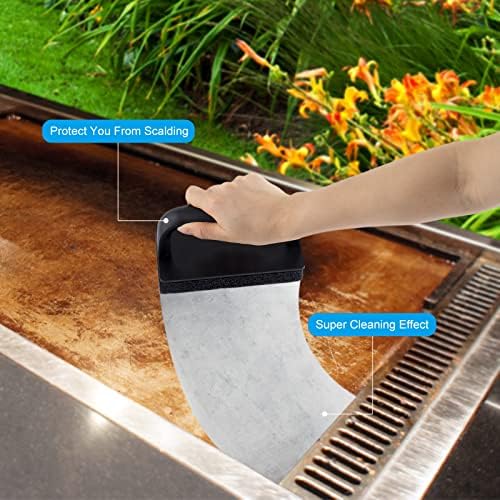 Blackstone Griddle Cleaning kit 16 Pcs, Heavy Duty Grill Cleaning Stone Bricks with Handle,Griddle Scrubber Scouring Pads with Handle and 6" Grill Scraper,Griddle Cleaner Brush Set for Flat Top - Image 6