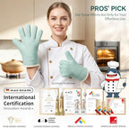 MAD SHARK Silicone Oven Mitts with Fingers Heat Resistant 450°F in Kitchen - Image 6