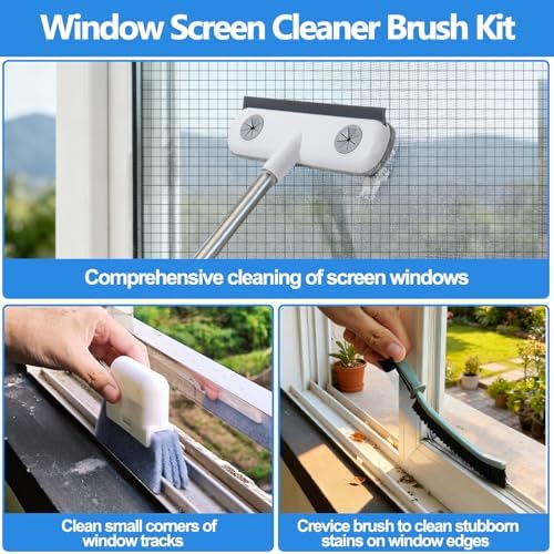 XANGNIER Window Screen Cleaner & Track Cleaning Kit Tool,7 Pcs - Image 7