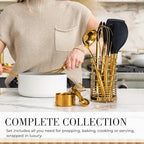 Styled Settings Black and Gold Kitchen Utensils Set, 15-Piece - Image 3
