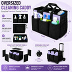 Cleaning Caddy with Wheels and Cleaning Apron, Built-in Hard Support Board - Image 3