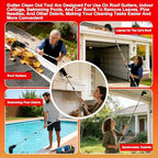 Gutter Cleaning Tools from The Ground - 12.7FT Long Adjustable gutter Cleaner & Brush, No Ladder Needed | Gutter Clean Out Tool Makes it Easy To Clean Leaves, Branches And Debris from Gutters - Image 6