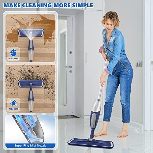 BPAWA Spray Mops for Floor Cleaning: Wet Microfiber Mop for Hardwood Tile - Image 3