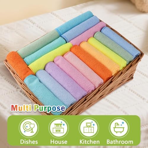 AIDEA Microfiber Cleaning Cloth, 50PK, Cleaning Rags, 11.5"×11.5" - Image 7